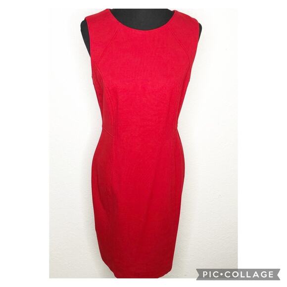Talbots red sleeveless sheath dress size 6 NWT - Picture 1 of 14